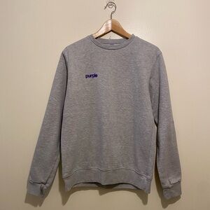 Purple Logo Gray Men's Sweatshirt. Size S